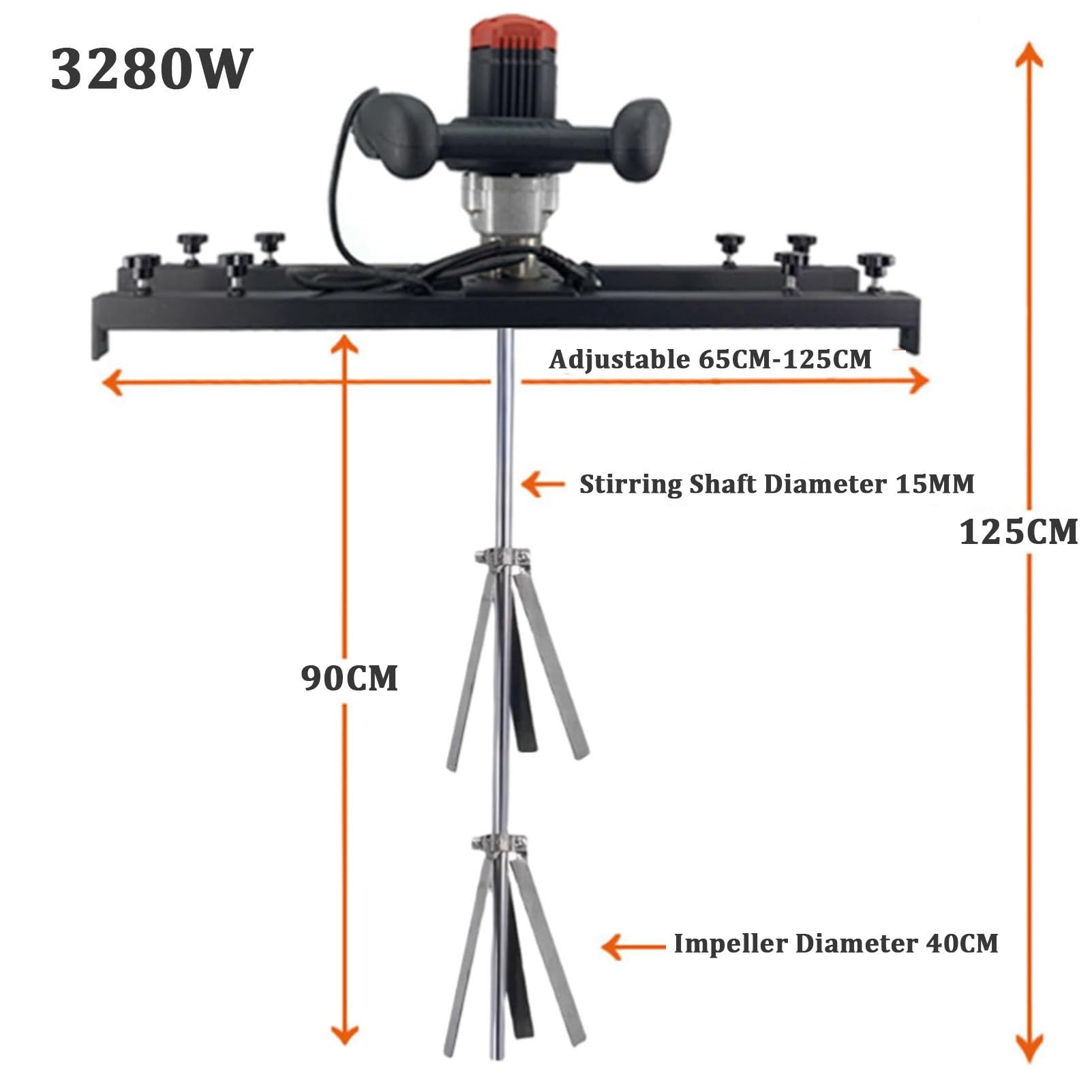 Agitador de aire para tanque IBC, Mezclador de pintura de tanque eléctrico, Máquina agitadora de pintura IBC con hélice plegable, Equipo comercial de mezcla de pintura para disolvente de tinta