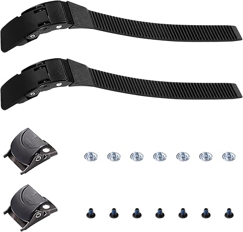 Juego de 2 correas de repuesto para patinaje en línea con tornillos, hebillas y accesorios para patinaje al aire libre