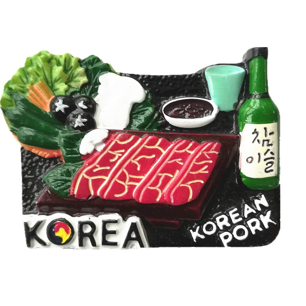 3D Korean Food Korea fridge magnet Souvenir Gift,Home & kitchen decoration Magnetic sticker Korea refrigerator magnet