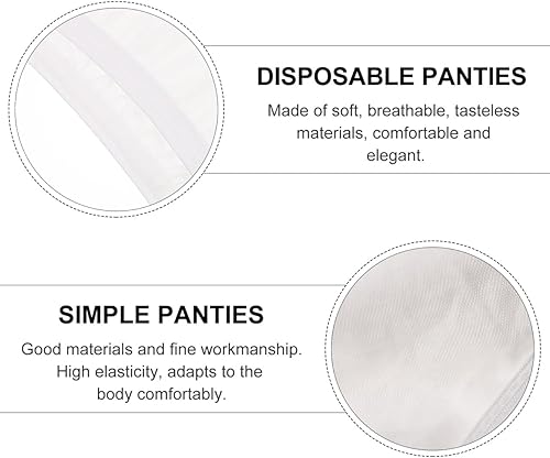 Miniatura 8 de Healifty 10 piezas de ropa interior desechables para hombre, prácticas, ligeras, de algodón, para viajes, fitness, negocios, sauna, masaje, Blanco