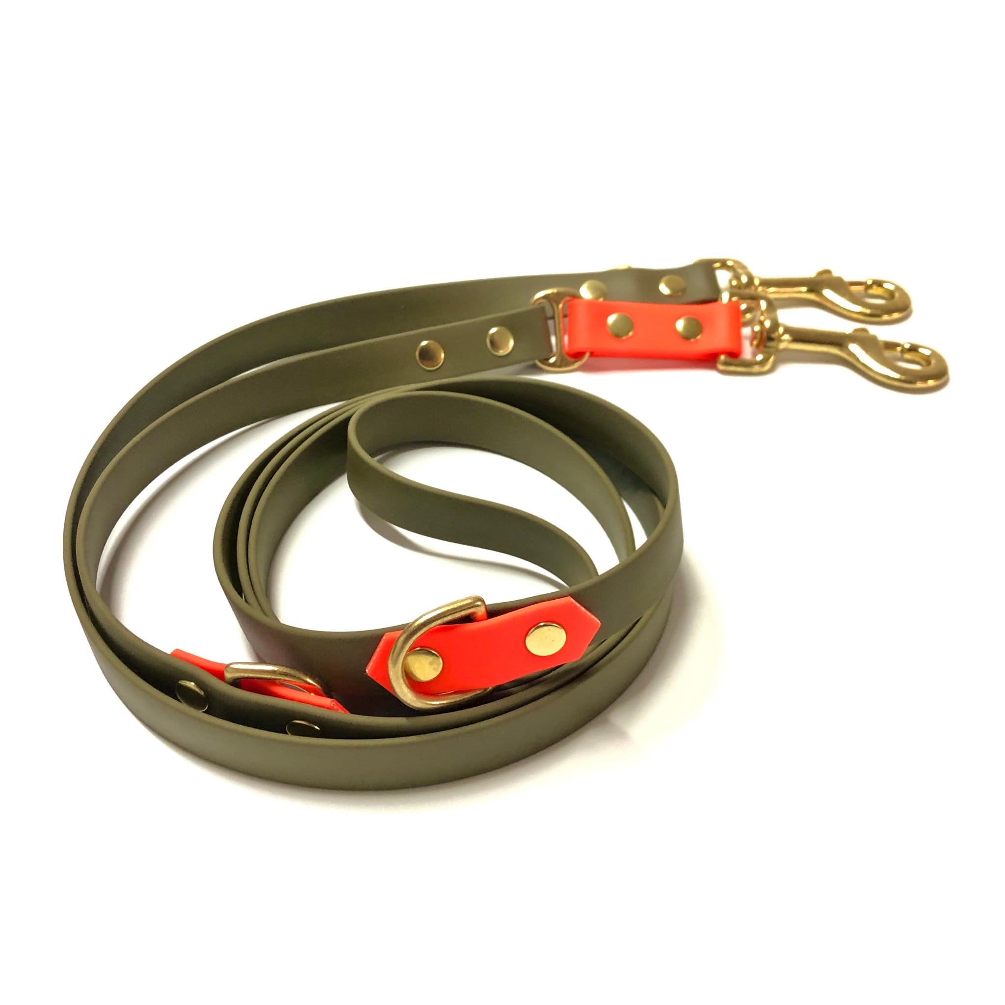 Biothane Hundeleine, 2 cm breit, Zweifarbig, Handsfree