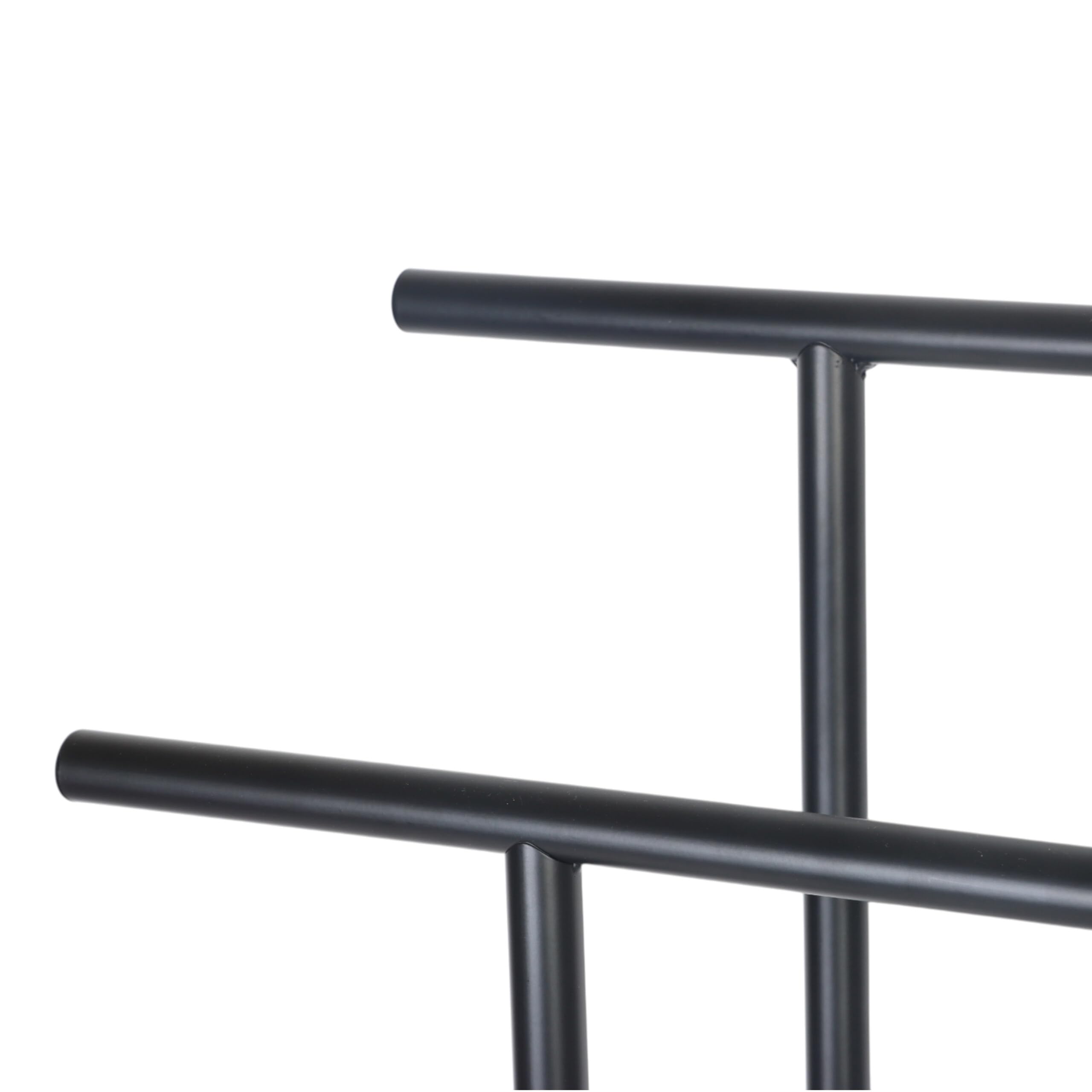 Porte-Serviettes Relaxdays sur Pied, 3 Barres/étagère, 100 x 68 x 30 cm, Style Industriel, Brun/Noir