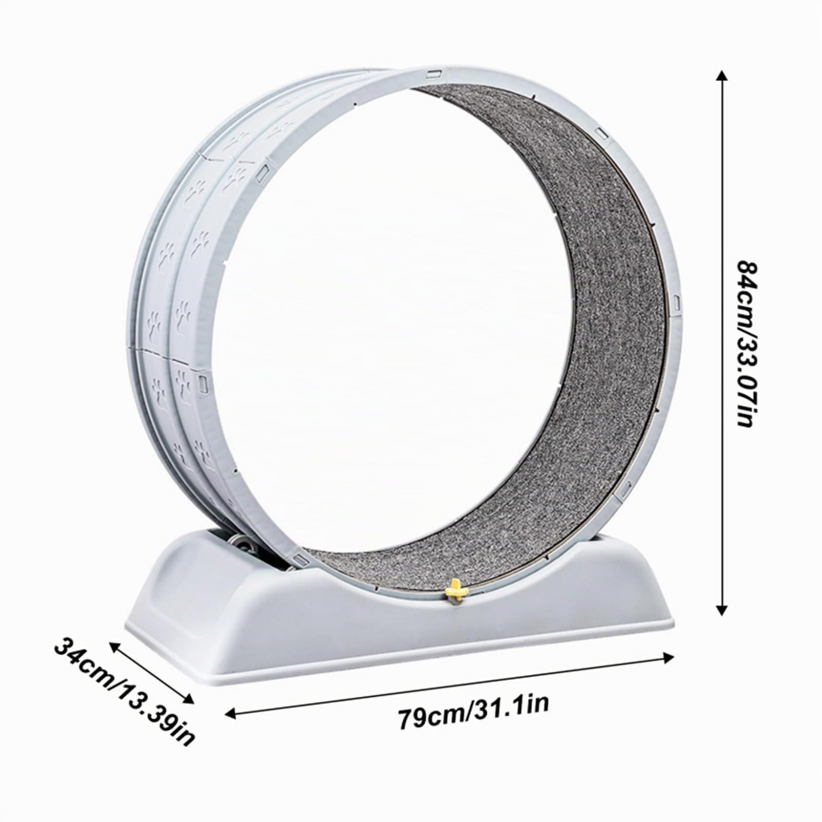SOONHUA Rueda de correr para gatos de 80 cm con freno de seguridad, Rueda para gatos estable para gatos domésticos, Rueda de correr para gatos con alfombrilla extraíble