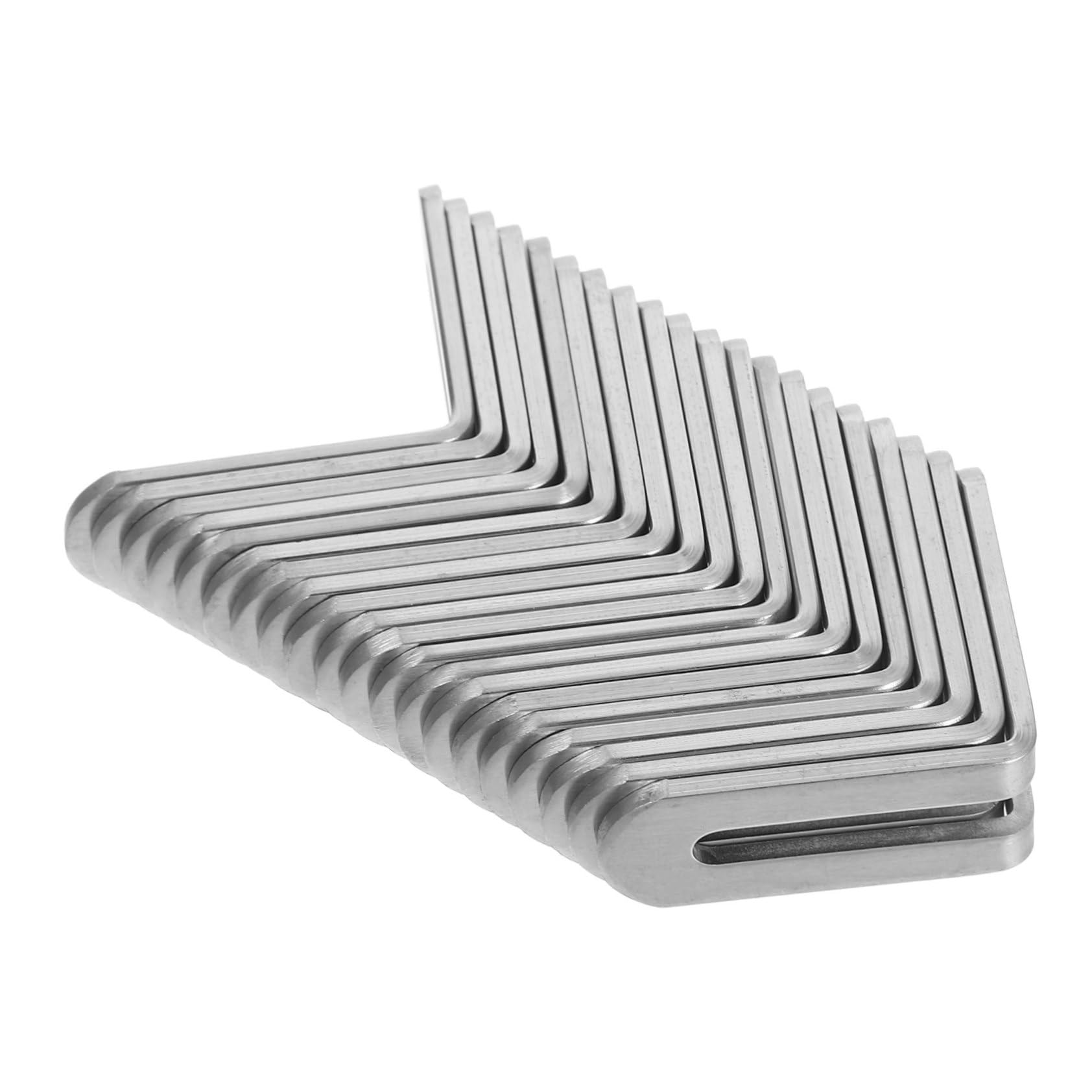 Équerres de fixation réglables en acier inoxydable pour meubles et étagères (Lot de 20)