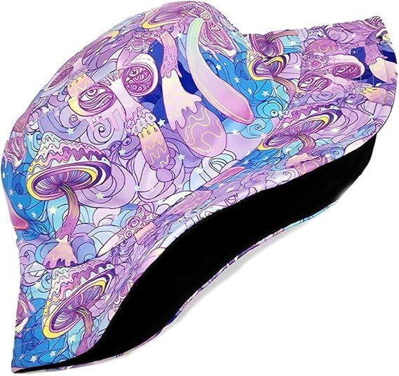 Image of American Flag Stars Bucket Hat Summer Travel Beach Sun Hats Outdoor Cap for Women Man