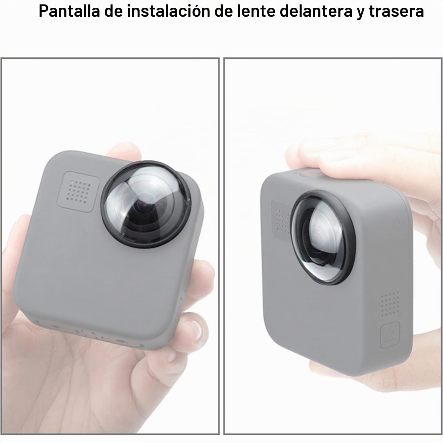 FitStill - Juego de 2 protectores de lente para cámara Go Pro MAX de acción, protectores de lente adhesivos para cámara, protector de lente transparente impermeable Go Pro MAX