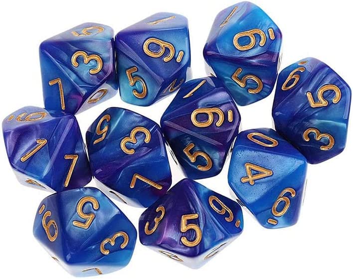 Amazon | サイコロ 多面体ダイス アクリル 0 ～ 9 の数字 ダイス