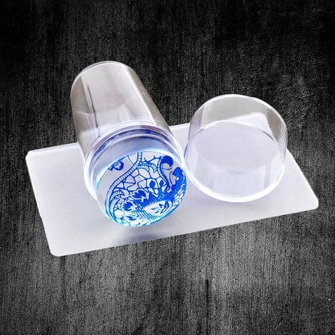 Angelie Soft Silicone Jelly Nail Stamper Scraper Nail Art Tool Nail Art Stamper With Scraper Nail Stamping Head With A Lid Big Scraper For DIY Nail Art Stamping Plates-picture-39