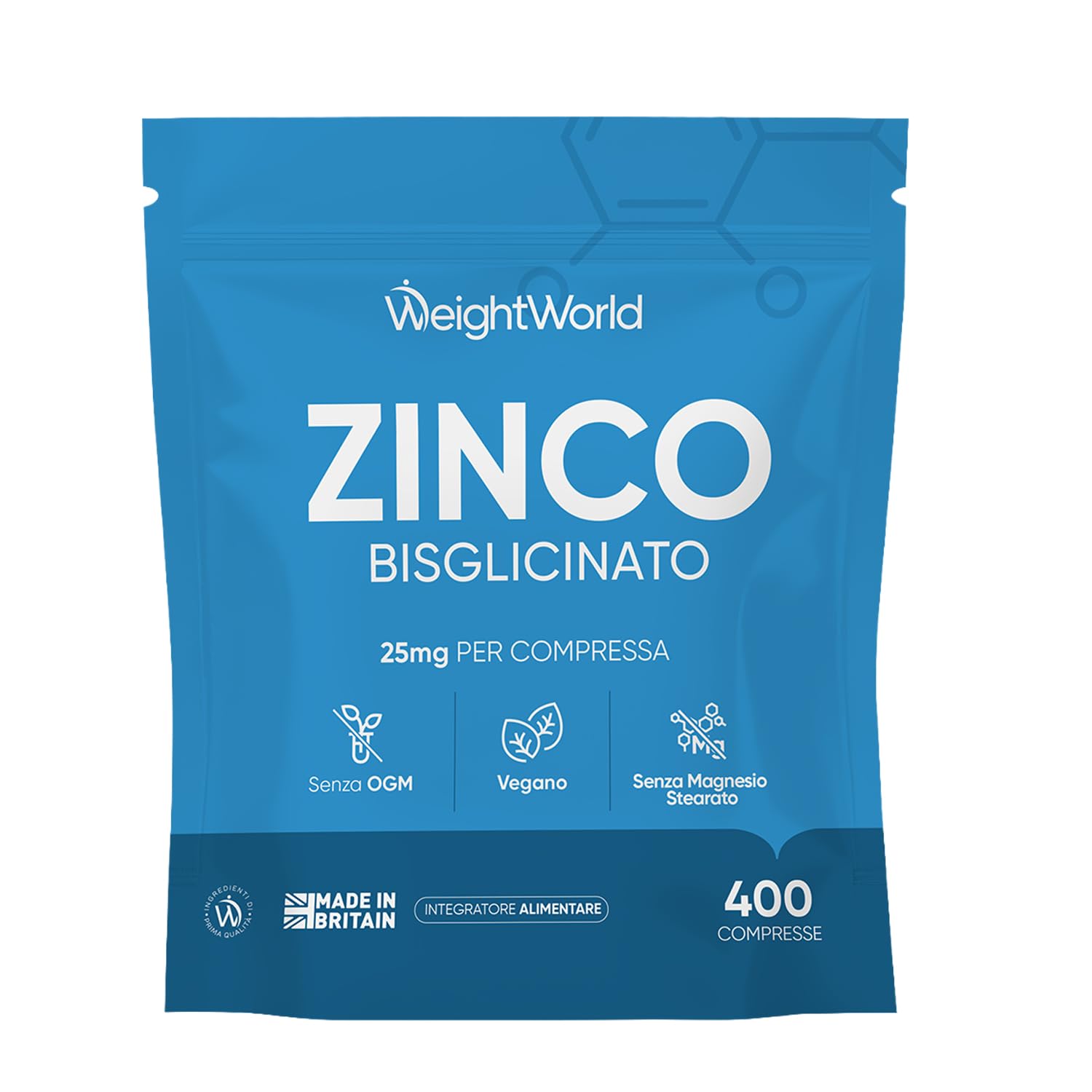 Zinco Integratore in 400 Compresse, Formula Vegana, 13 Mesi di Scorta, Compresse da 6,​35mm, Integratore Zinc Bysglicinate, Lo Zinco Contribuisce alla Normale Funzione del Sistema Immunitario (EFSA)