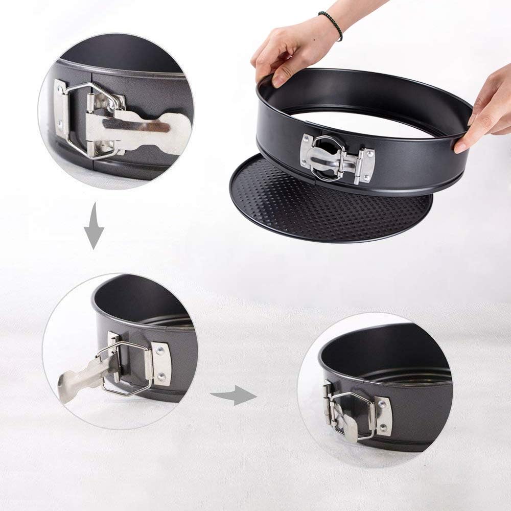 Webake Springform Pan 10 Inch Cheesecake Pan Loose Base Round Cake Mold Baking Pan with Removable Bottom for Pressure Cooker, Instapot, Air Fryer - Image 6