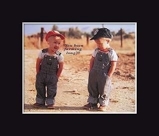 HCHANA A63 You Been Farming Long Picture Print Children Infants Cabin Matted/Unmatted 8x10 Matted to 11x14 unframe
