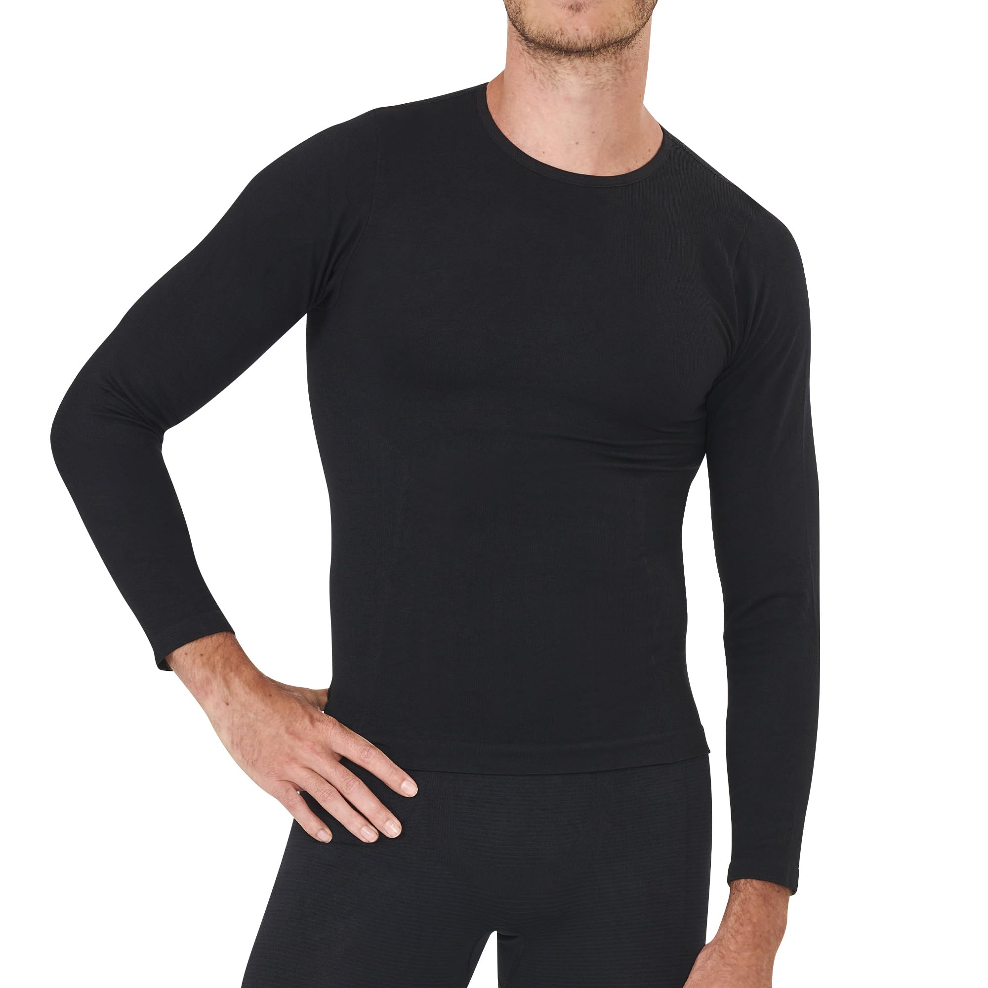 skinup T Shirt Compression Homme FLEXUP, Fibre Céramique, Tricotage 3D sans Coutures, Compression Ferme, Idéal Tennis Padel Running