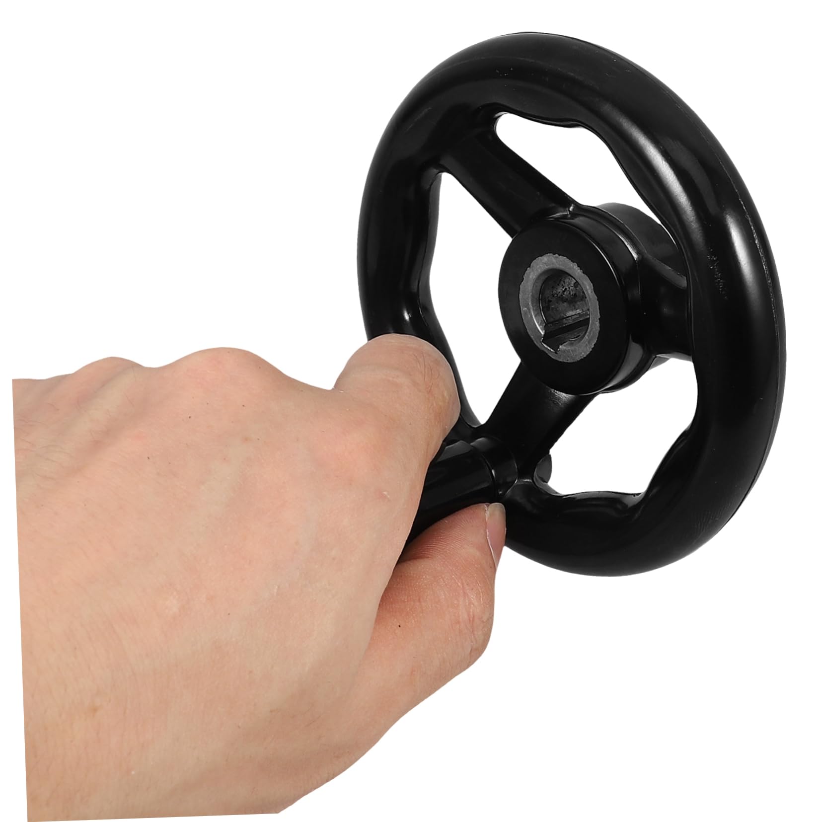 ULTECHNOVO 4pièces Roue À Main Ronde Bakélite Avec Poignée Manivelle À Trois Rayons Pour Machines-outils Applications Mécaniques Accessoire Outil De Fraisage
