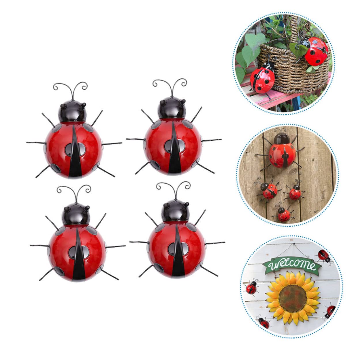 Toddmomy 3 Sätze Eisenkunst Dekoration Für Garten Wandskulpturen Und Outdoor Dekoration Langlebig Und Vielseitig Einsetzbar Große Lebendige Gartenornamente Für Gartenliebhaber 4 Stück * 3