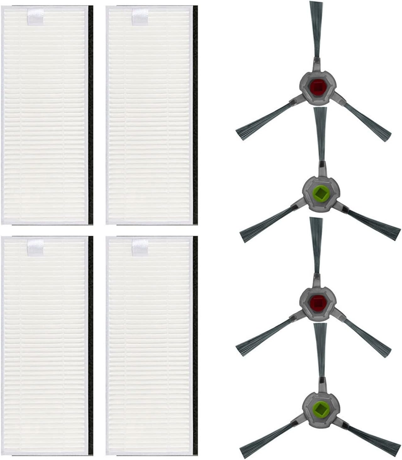 INPETS Side Brush Filter Fit for Ecovacs Fit for Deebot U2 Fit for DGN22 Fit for Robotic Vacuum Cleaner Spare Parts Dust Cleaner Remover Home Appliance