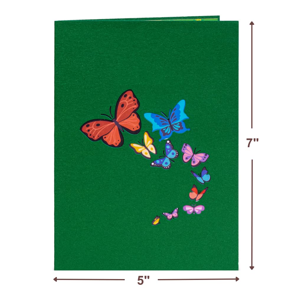 Paper Love Tarjeta desplegable de mariposas, tarjetas de felicitación emergentes en 3D, para el día de la madre, primavera, día del padre, graduación, cumpleaños, boda, aniversario, agradecimiento