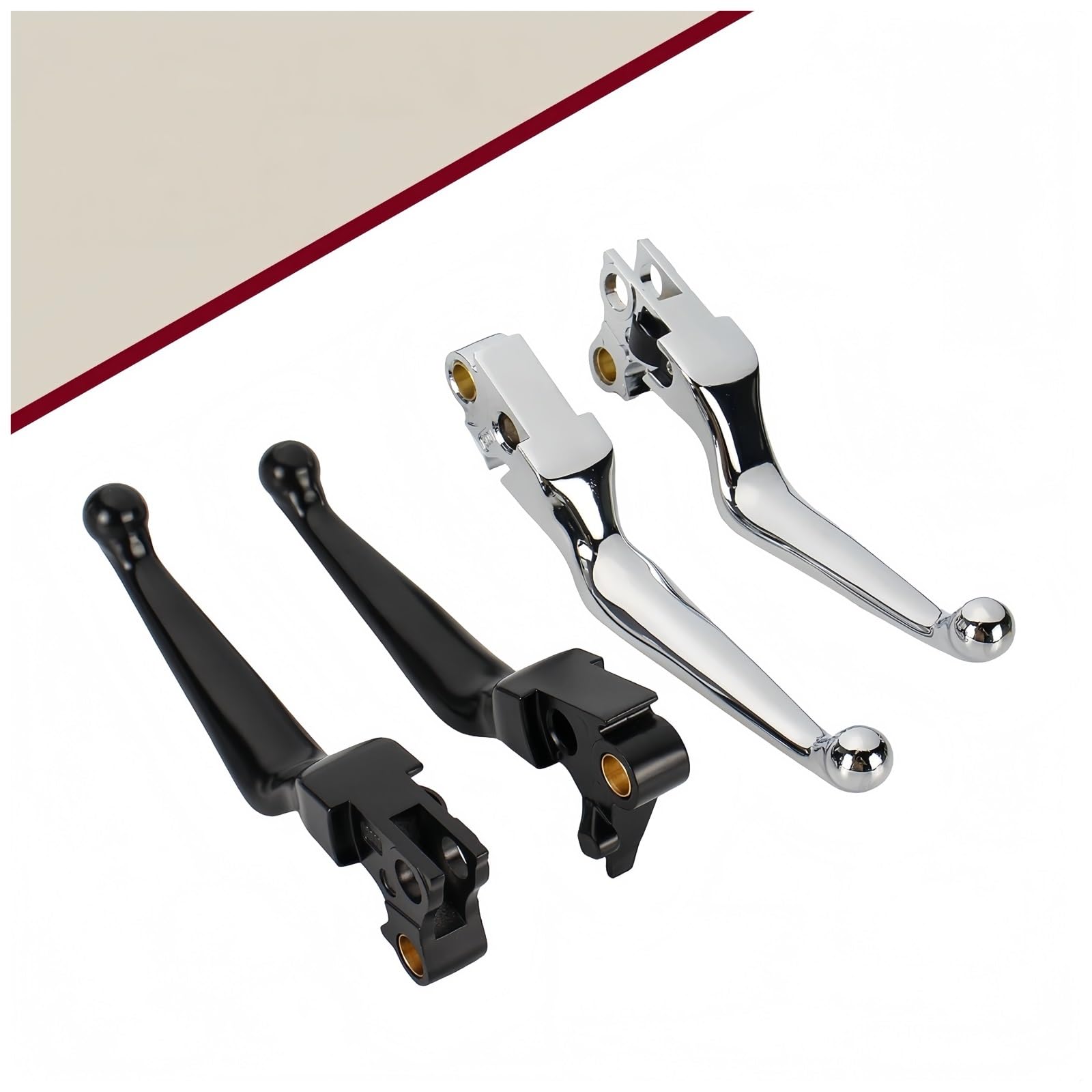 Generisch Kupplungshebel für Motorräder Brems Kupplungshebel für Harley-für Davidson für Touring für Road King, Street Glide Softail für Sportster Fat Bob Dyna(Chrome)