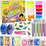 🦕 Sûr et non toxique - Plus de kits d'échec de slime décevants! Fabriqués avec des matériaux respectueux de l'environnement, nos contenants de slime et de slime sont lavables, réutilisables, sûrs et NE contiennent PAS de poudre de borax. Les formules non toxiques testées de qualité sont 100% sûres pour les enfants et les adultes. Recommandé pour les enfants de 5 ans et plus. Ne pas manger.