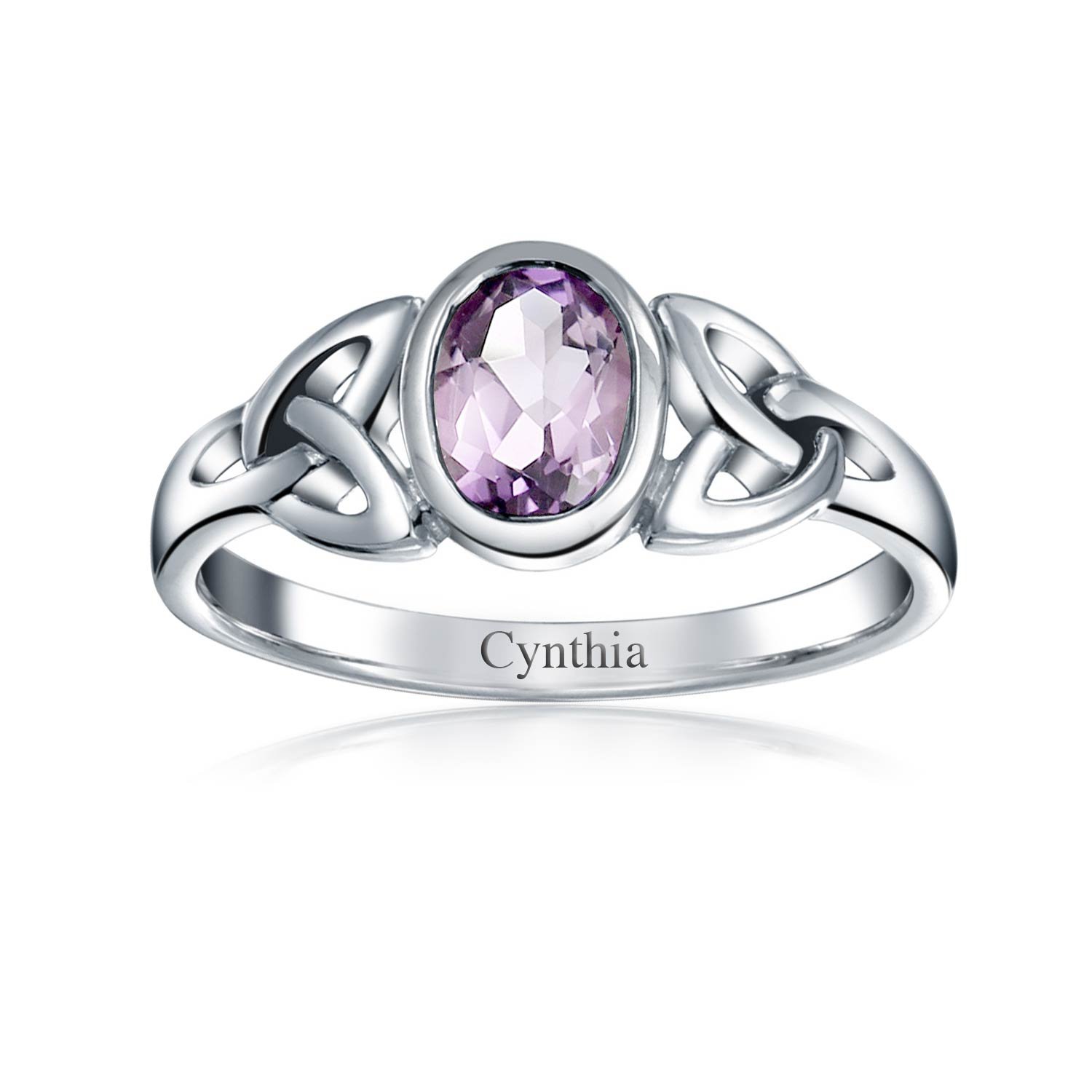 Bling Jewelry Anillo de plata de ley 925 personalizable con circonita cúbica auténtica y circonita cúbica para mejores amigas, hermanas y hermanas