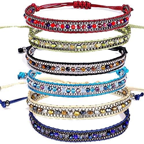 Carykon 6 Stück Boho Seil Perlen Freundschaftsbänder für Frauen Teenager Mädchen Cover
