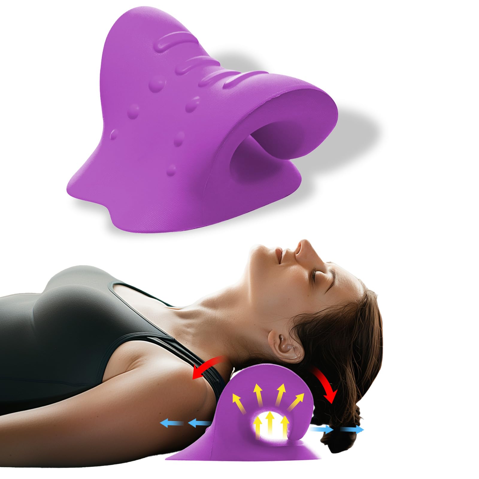 Reiteag Cloudy Neck, Nackenwolke Original, Nackenstrecker Orthopädisch Testsieger, Premium Nackenbuckel Weg Korrektur Kissen, Verspannungen und Steifheit im Nacken lösen