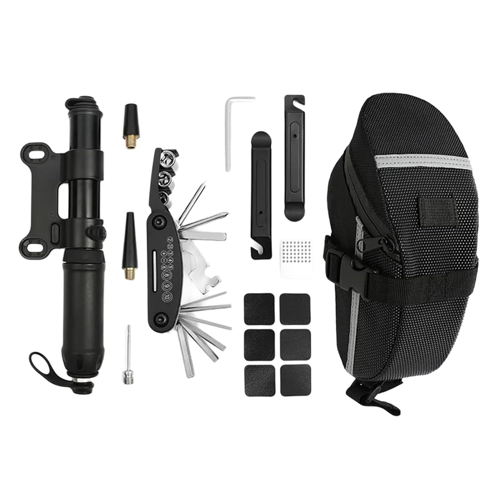 Portable Bikes Tire Repairs Tool Set Multifunctional Puncture Maintenances Tool Bicycles Fix Tire Set with Storage Bicycles Multifunctional Puncture