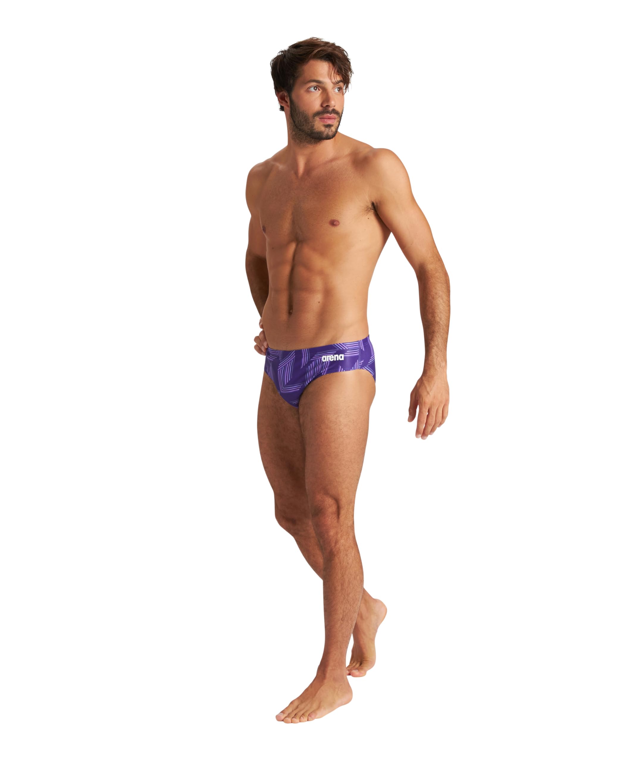 Arena Slip de Bain pour garçons Performance Puzzled Maillots de Bain athlétiques pour entraînement