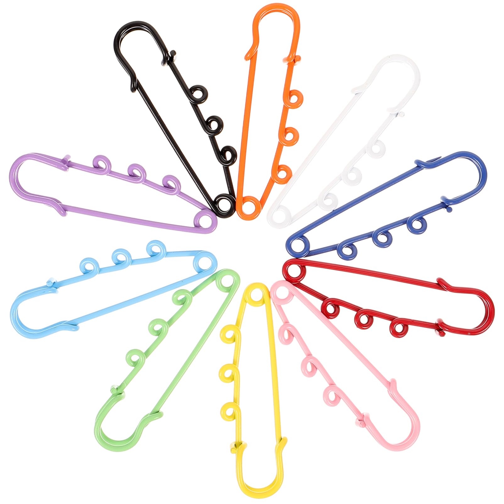 VILLCASE 5 Kisten Verriegelung Makramee Perlen Armband Sicherungsbügelstift Schwere Drücken Sie Für Korkplatte Sicherheitsnadeln in Verschiedenen Größen Knopf Metall Colorful