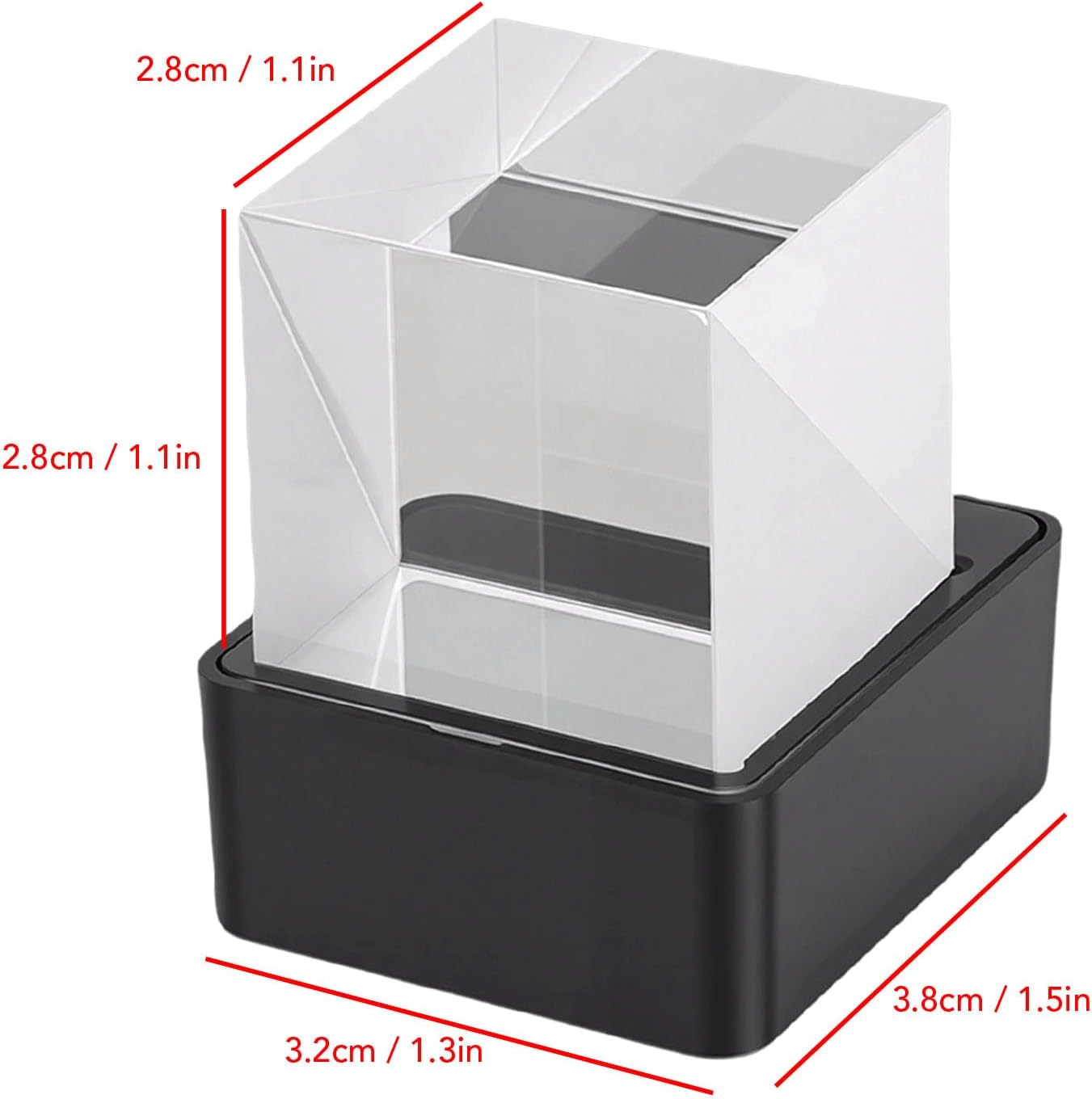 Yosoo Mini WiFi Weather Clock, Stylish Cube Design with Electronic Photo Album GIF Animations Countdown Real Time Weather Updates, for Desktop Decor Home Office Gift (Black)