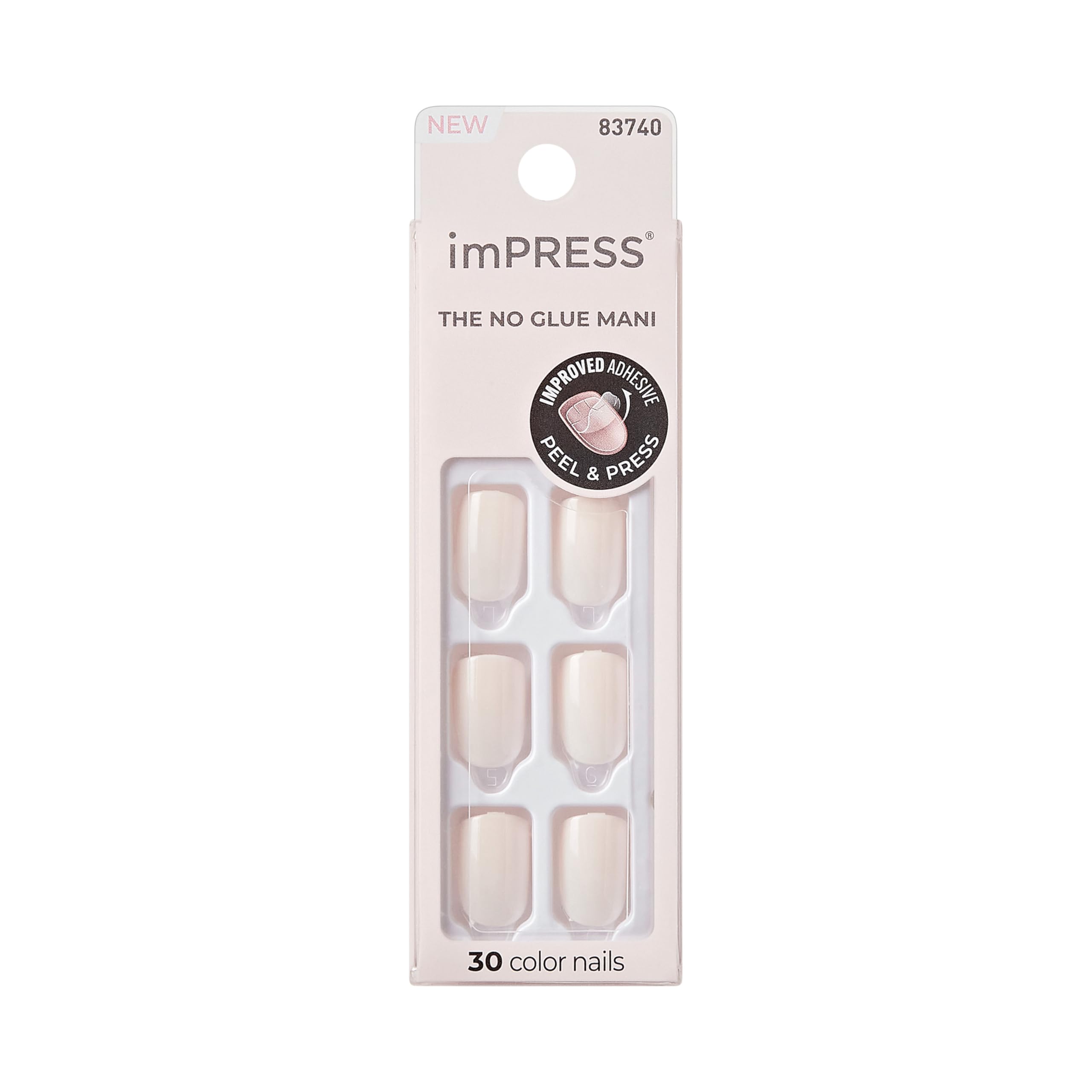 Kiss Impress Nails Color Point Pink Kimc001C, Kimc001C, 33 Piece Set