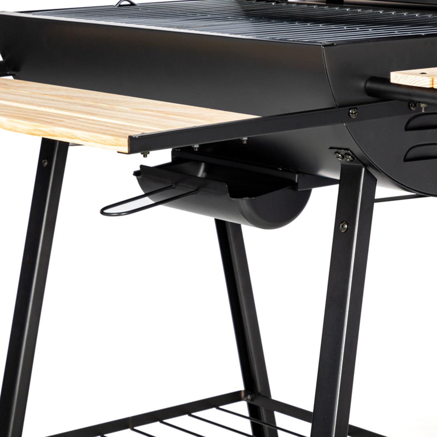 Somagic Grill węglowy z ruchomym wózkiem i półkami