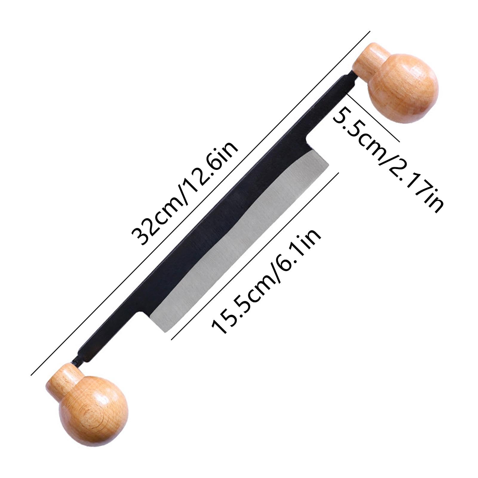 Strumento per la rimozione della corteccia, strumento per la rasatura, Raschietto per legno a doppio manico dal design Trenchant per rimuovere la corteccia, Strumento per la lavorazione del