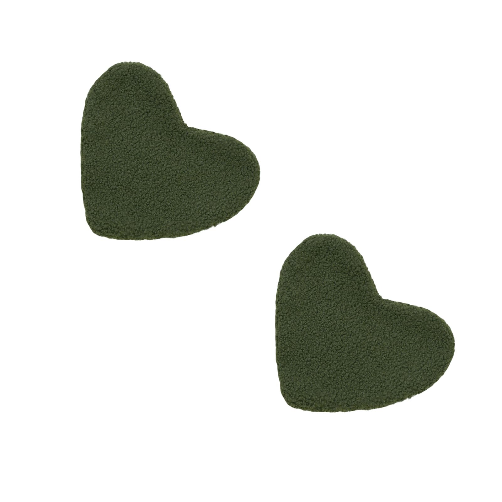 hogtnd Fleece Coaster, Heart-Shaped Design with Simple Design for Hot Drink Cups, Multicolour Fleece Coasters, Heart-Shaped Design for Coffee Cups and Table Decoration at Home