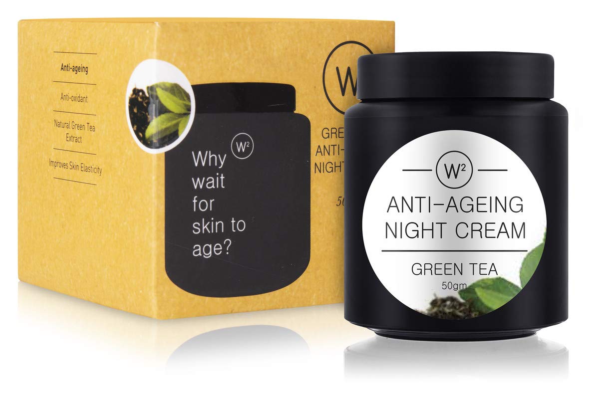 W2Green Tea Anti-Ageing Night Cream, 50g