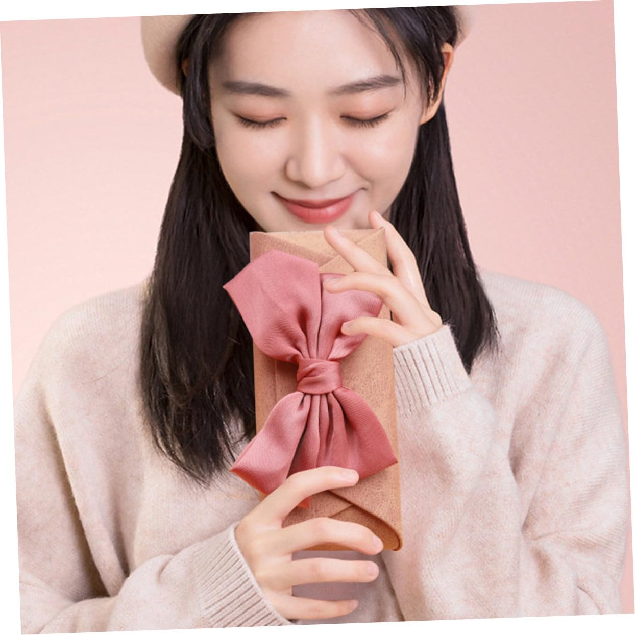 Beavorty Borse Per Occhiali Decorate Resistenti Per Sole E Occhiali Rosa