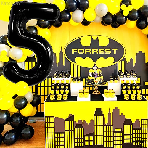 Image of KatchOn Black Number 5 Balloon Foil 40 Inch, 5 Birthday Decorations