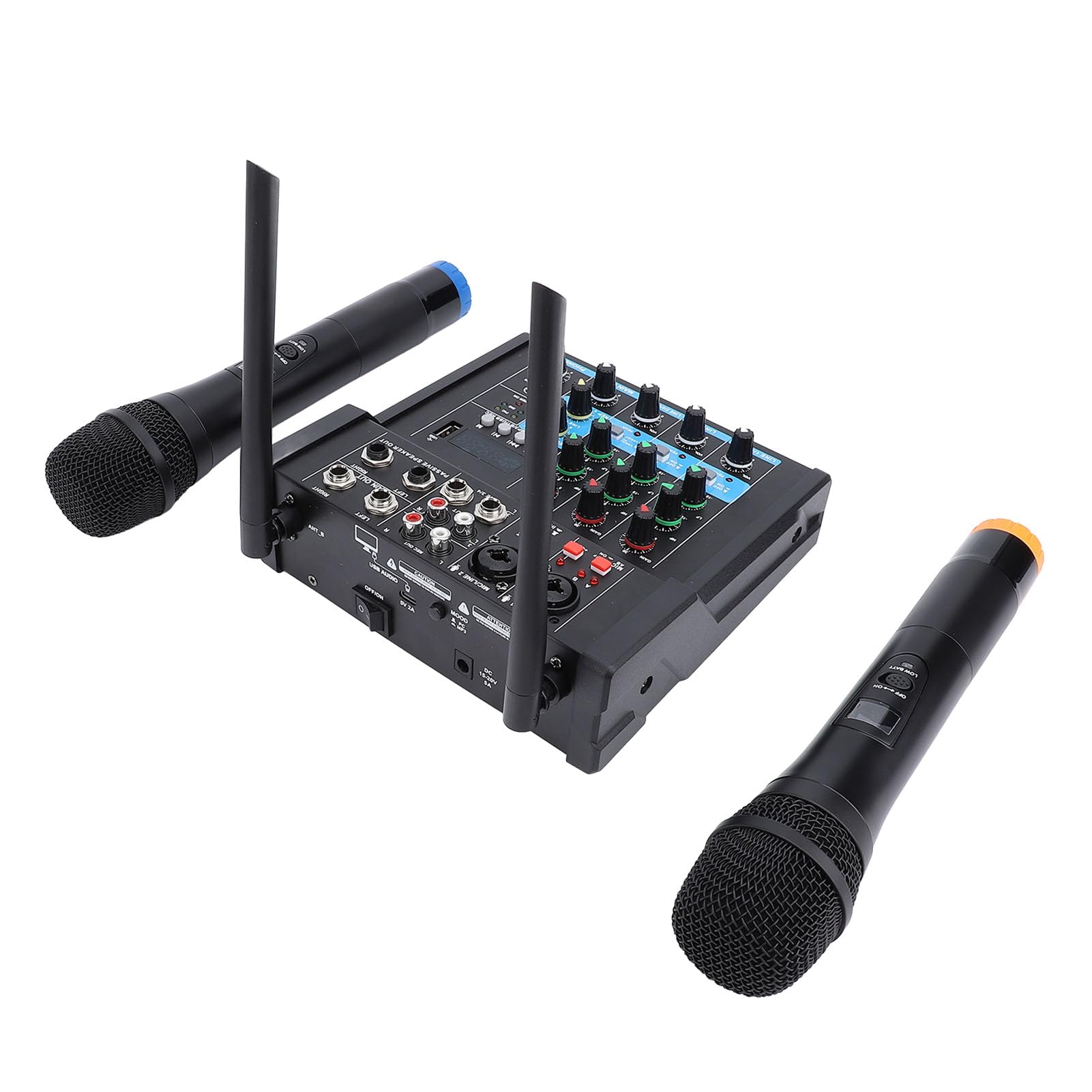 Eujgoov Miksowanie Konsoli USB Sound Board Mixer Mic Karaoke Party Stół do Nagrywania na żywo System Audio Zasilanie dla Komputera (wtyczka UE)