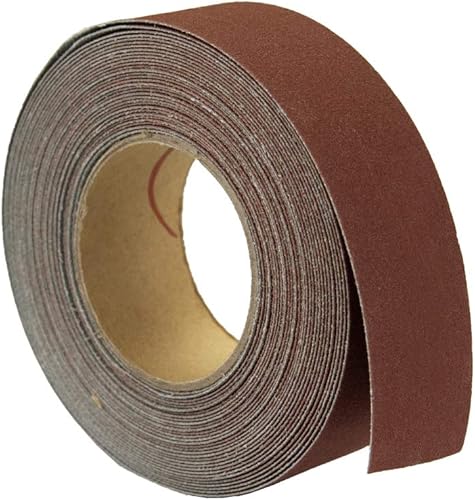 Miniatura 3 de POWERTEC 4RA2124 Rollo de papel de lija de óxido de aluminio de grano 240  Paquete de ampolla transparente autodisponible de 1 pulgada x 20 pies