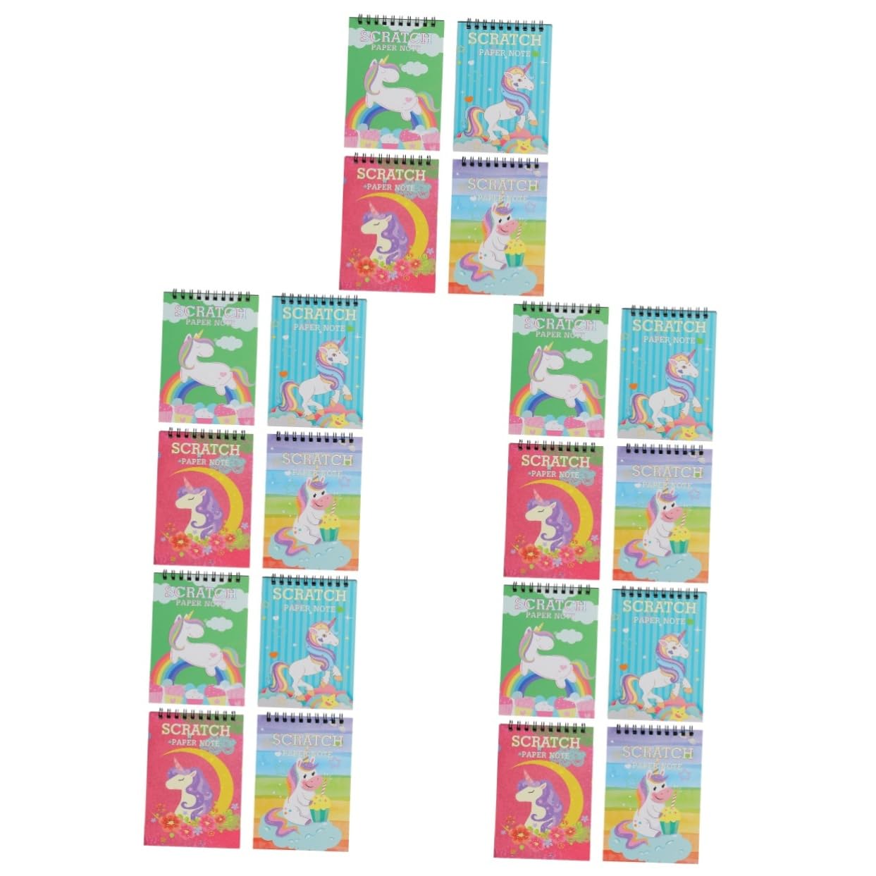 TEHAUX 20stücke Cartoon Kratzbilder Für Mädchen Kratzbilder Tragbare Zeichnbücher Mit Einhornmotiven Für Kindergarten Und Kreative Bastelstunden