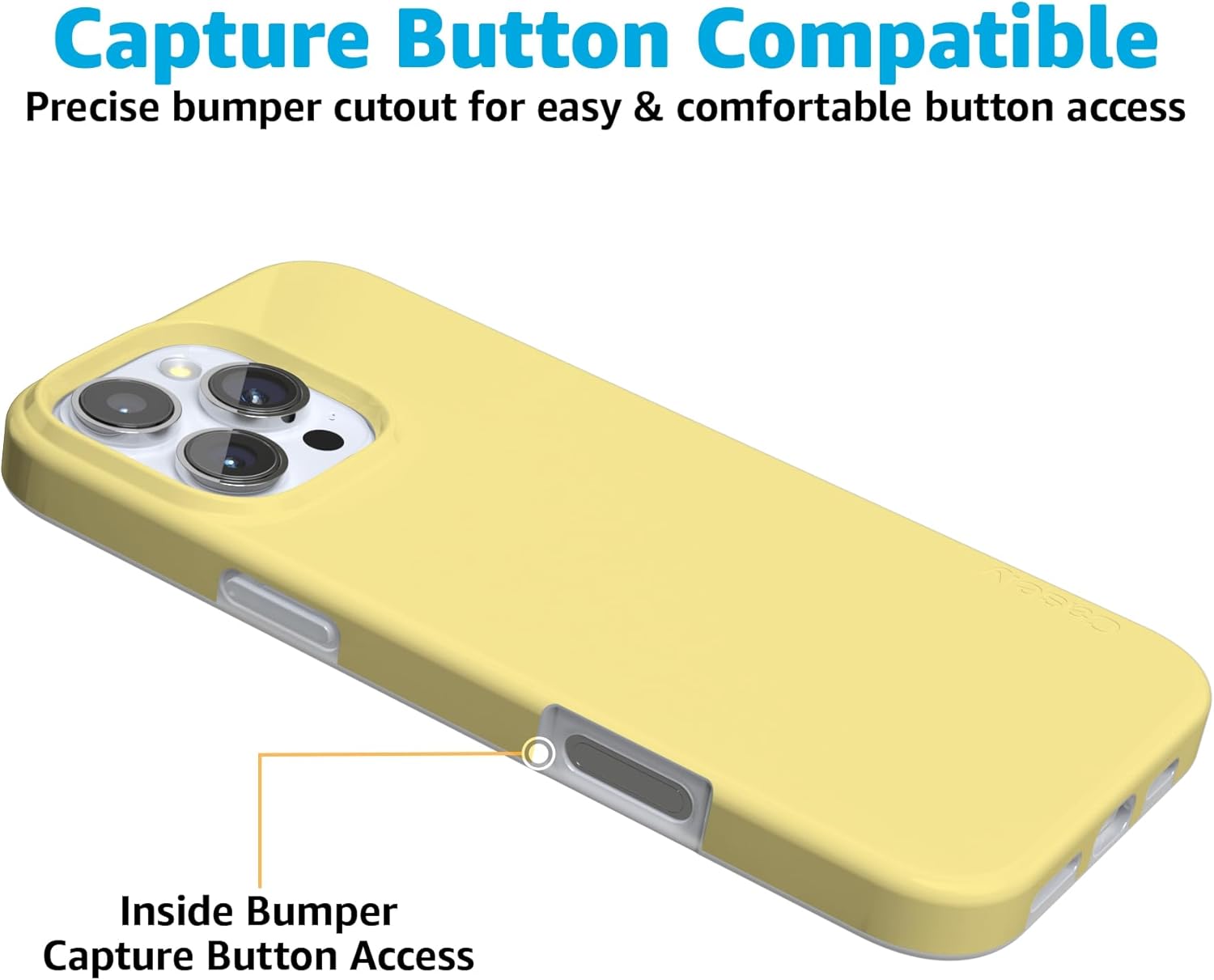 Casely iPhone 16 Pro Case | Butter Me Up | Butter Yellow | Compatible with MagSafe | Classic Ultra Slim Design