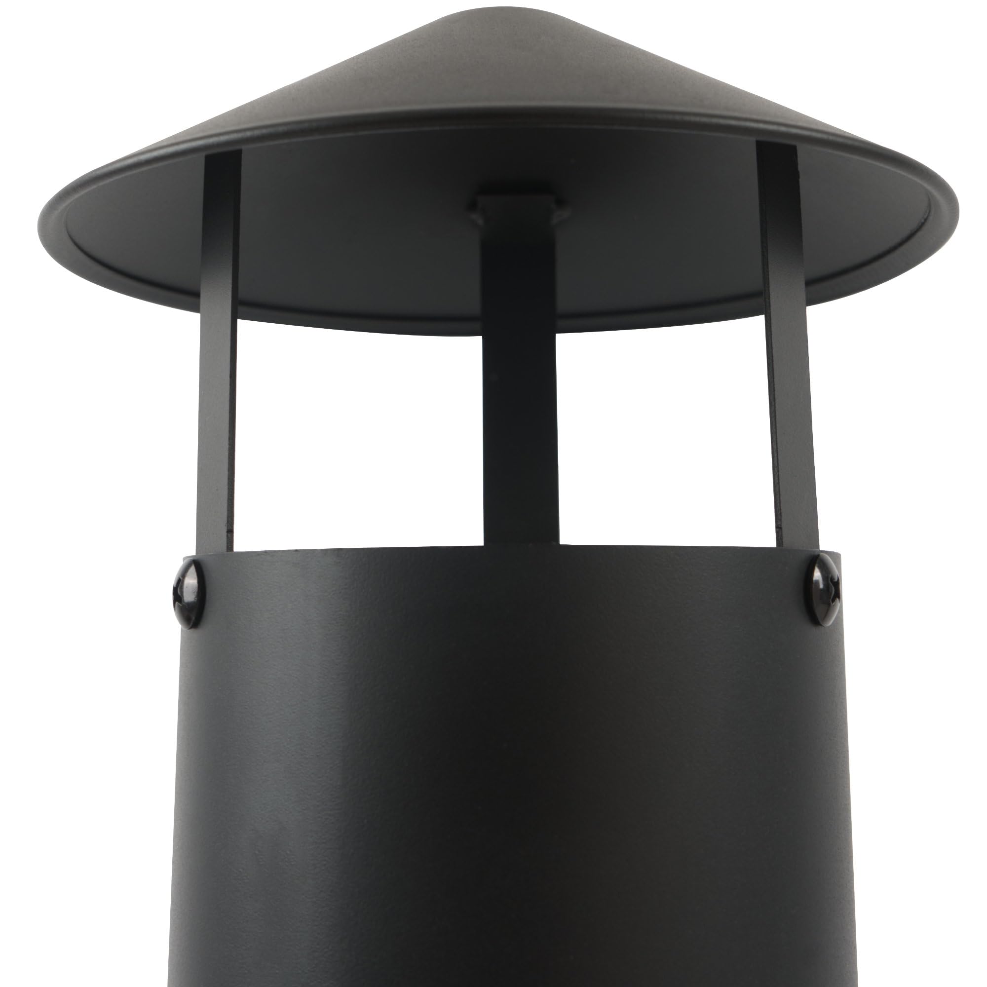 BBQ-Toro Terrassenofen mit Funkenschutz, Feuerrost und Schürhaken | 35,5 x 35 x 112 cm | Stahl Gartenkamin, Outdoor Gartenofen, Feuerkorb | Holzofen Wärmequelle, Feuerstelle mit 3 Standfüßen