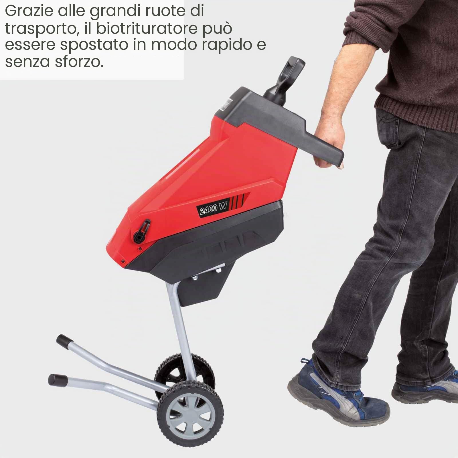 Biotrituratore SCHEPPACH 2400 W - 45L + due sacchi di raccolta GS55