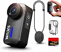 SJCAM C110Plus, câmera de ação de bolso 4K POV, vídeo FOV de 170°, estabilização de 6 eixos, mini câmera corporal, impermeável, câmera vestível para esportes de viagem, microfone embutido para