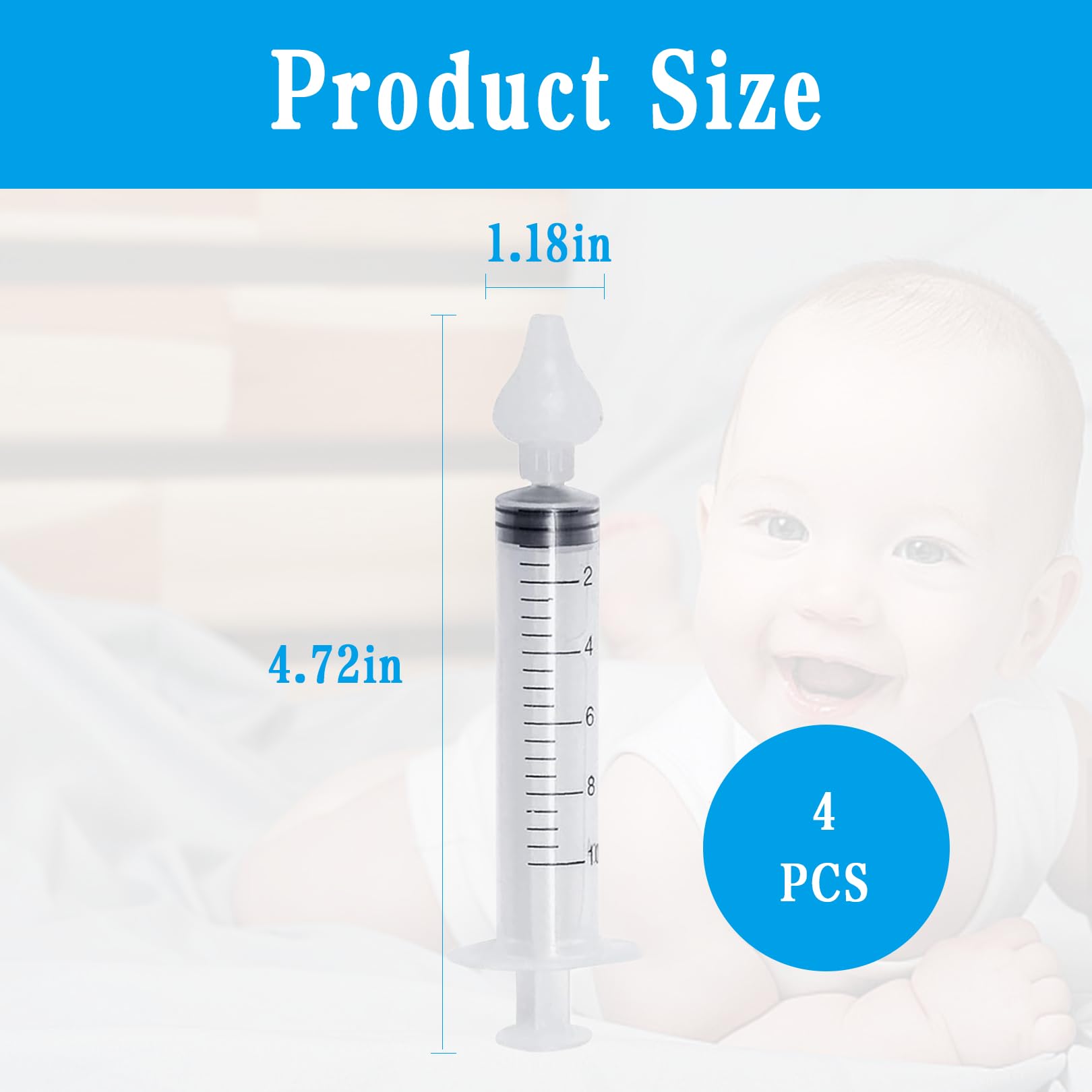 4 Stück Nasensauger Baby Staubsauger,Nasendusche Kinder,Nasensauger Baby,Baby-Nasenspüler mit Silikon,Nasenwaschreiniger,Tragbarer Kinder-Kleinkind-Nasenreiniger,für Neugeborene Neugeborene