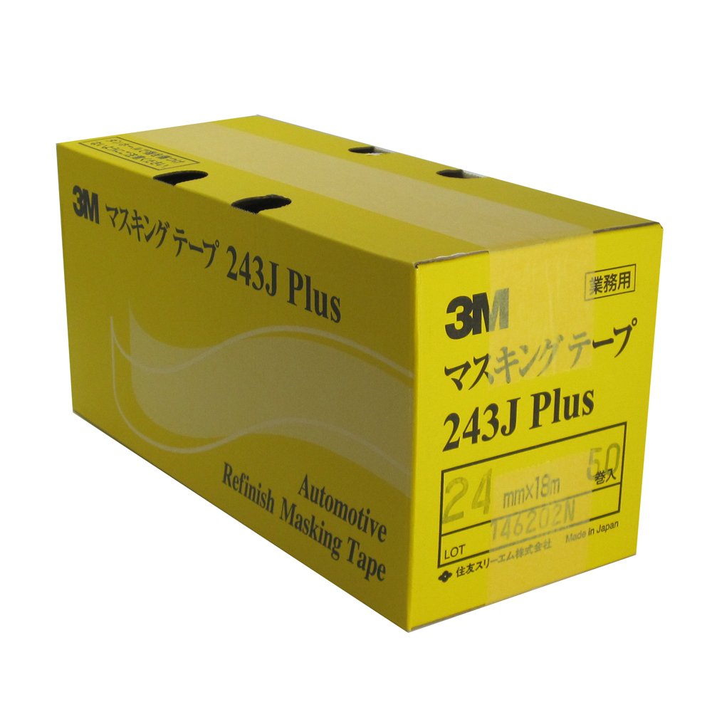 Amazon.co.jp: 3M No.243J PLUS マスキングテープ 24mm×18M 50巻入