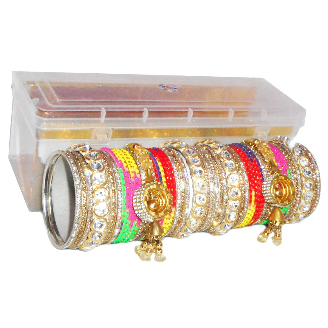 ROYAL BANGLES Matte Metal Zircon Bangles Kada Set with Beautiful Pendant Bangle Set for Womens (B09PRQBYYS) Amazon Price History, Amazon Price Tracker