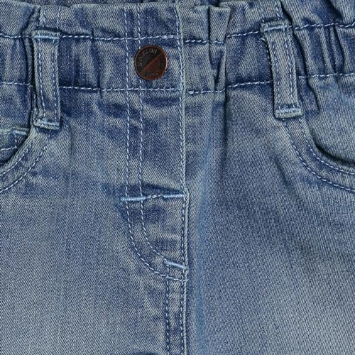 Image of miniklub Baby Full Length Woven Cotton Denim Pant (Mid Blue Color)