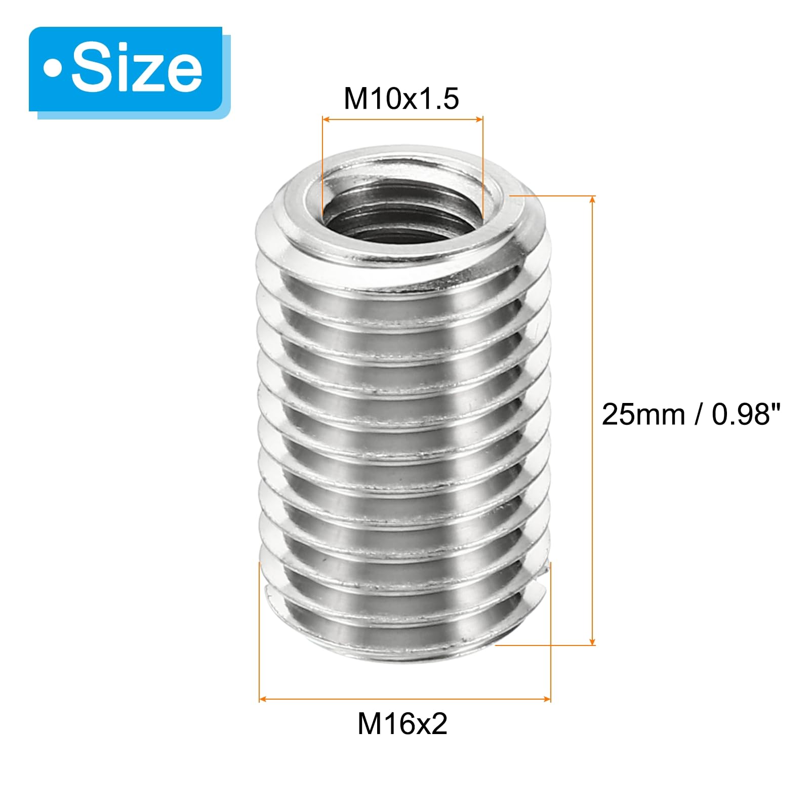 PATIKIL Thread Adapters Sleeve Reducing Nut - Image 2
