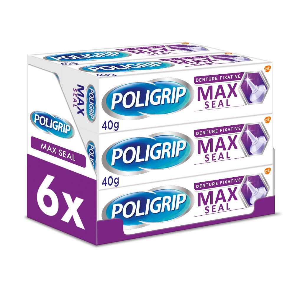 Buy Poligrip Max Seal Denture Adhesive, longlasting Fixative Cream to