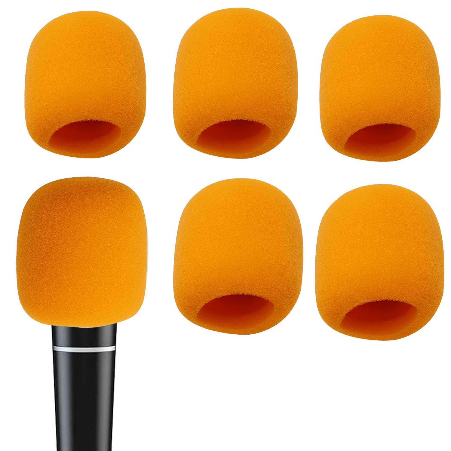Amazon.com: 6 PCS Orange Thicken Ball-Type Sponge Foam Mic Cover